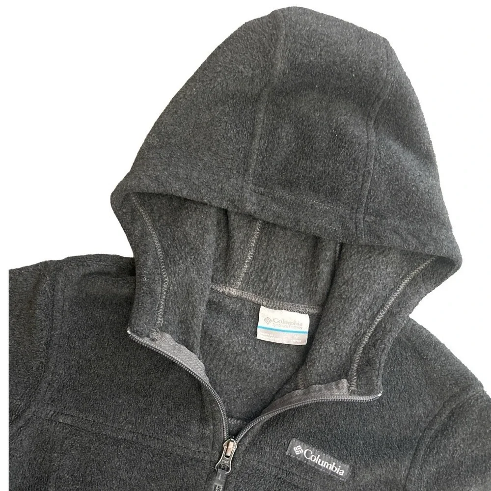 Lot of‎ 2 Columbia Kids Fleece Hoodie Jacket Size M 10/12 Red Gray Zip Pockets